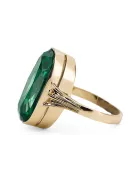 Smaragd 14 Karat Gelbgold Ring Vintage Stil vrc113y